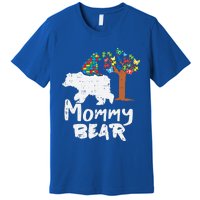 Mommy Bear Puzzle Autism Awareness Mom Mama Mother Gift Premium T-Shirt