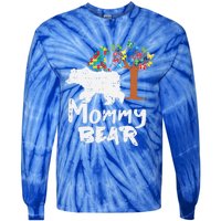 Mommy Bear Puzzle Autism Awareness Mom Mama Mother Gift Tie-Dye Long Sleeve Shirt