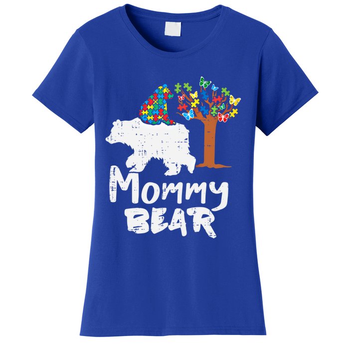 Mommy Bear Puzzle Autism Awareness Mom Mama Mother Gift Women's T-Shirt