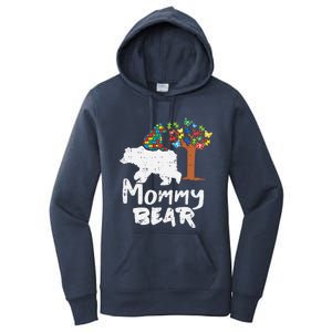 Mommy Bear Puzzle Autism Awareness Mom Mama Mother Gift Women's Pullover Hoodie