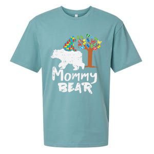 Mommy Bear Puzzle Autism Awareness Mom Mama Mother Gift Sueded Cloud Jersey T-Shirt