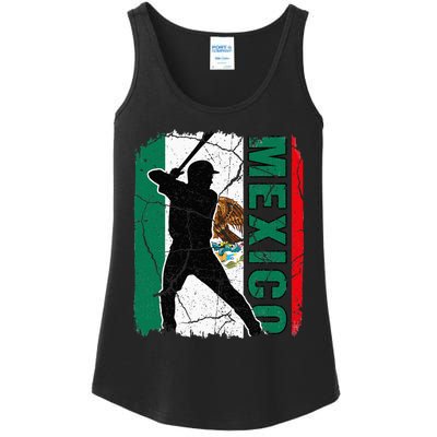 Mexican Baseball Player Mexico Flag Baseball Fans Ladies Essential Tank