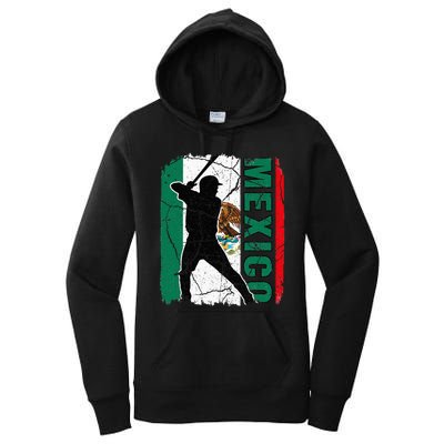 Mexican Baseball Player Mexico Flag Baseball Fans Women's Pullover Hoodie