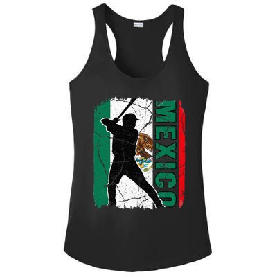 Mexican Baseball Player Mexico Flag Baseball Fans Ladies PosiCharge Competitor Racerback Tank