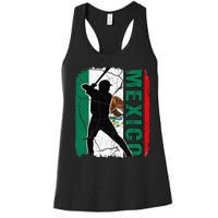 Mexican Baseball Player Mexico Flag Baseball Fans Women's Racerback Tank