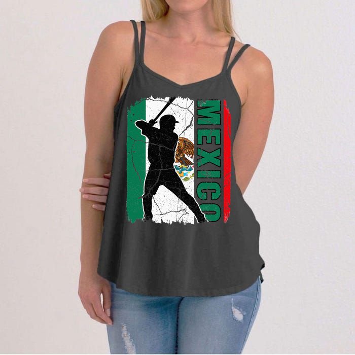 Mexican Baseball Player Mexico Flag Baseball Fans Women's Strappy Tank