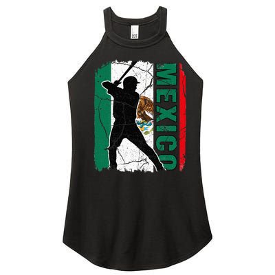 Mexican Baseball Player Mexico Flag Baseball Fans Women's Perfect Tri Rocker Tank