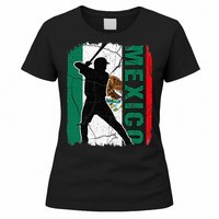 Mexican Baseball Player Mexico Flag Baseball Fans Women's T-Shirt