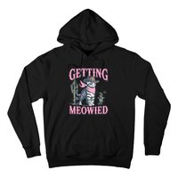 Meowdy Bachelorette Party Cowgirl Getting Meowied Cat Bride Hoodie