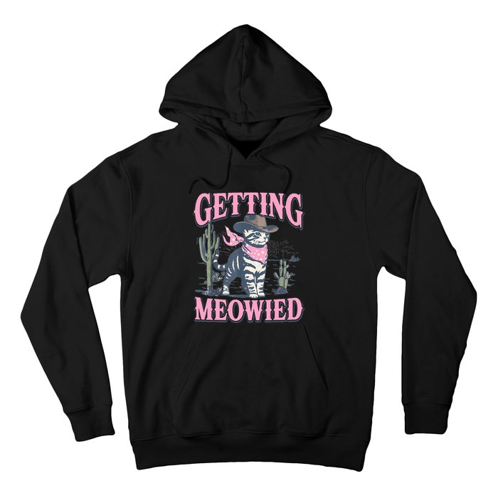 Meowdy Bachelorette Party Cowgirl Getting Meowied Cat Bride Hoodie