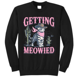 Meowdy Bachelorette Party Cowgirl Getting Meowied Cat Bride Sweatshirt