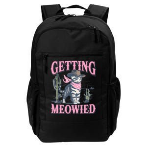 Meowdy Bachelorette Party Cowgirl Getting Meowied Cat Bride Daily Commute Backpack