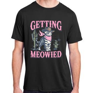 Meowdy Bachelorette Party Cowgirl Getting Meowied Cat Bride Adult ChromaSoft Performance T-Shirt