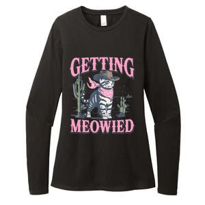 Meowdy Bachelorette Party Cowgirl Getting Meowied Cat Bride Womens CVC Long Sleeve Shirt