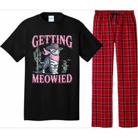 Meowdy Bachelorette Party Cowgirl Getting Meowied Cat Bride Pajama Set