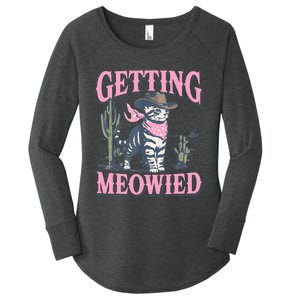 Meowdy Bachelorette Party Cowgirl Getting Meowied Cat Bride Women's Perfect Tri Tunic Long Sleeve Shirt