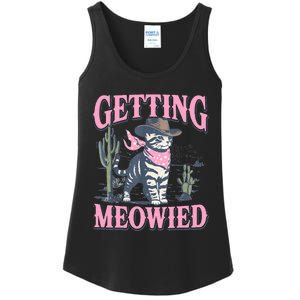 Meowdy Bachelorette Party Cowgirl Getting Meowied Cat Bride Ladies Essential Tank