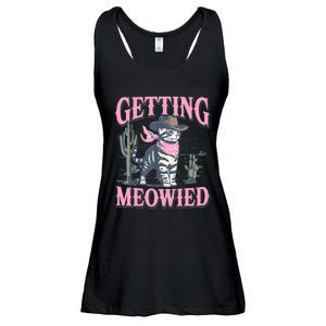 Meowdy Bachelorette Party Cowgirl Getting Meowied Cat Bride Ladies Essential Flowy Tank