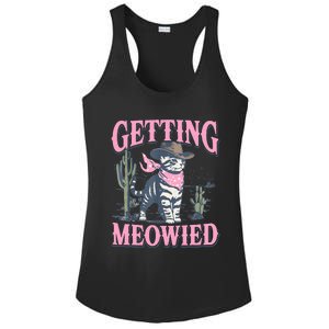 Meowdy Bachelorette Party Cowgirl Getting Meowied Cat Bride Ladies PosiCharge Competitor Racerback Tank