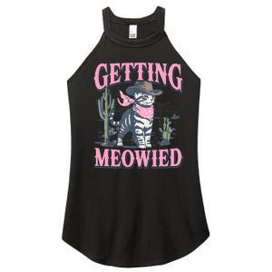 Meowdy Bachelorette Party Cowgirl Getting Meowied Cat Bride Women's Perfect Tri Rocker Tank