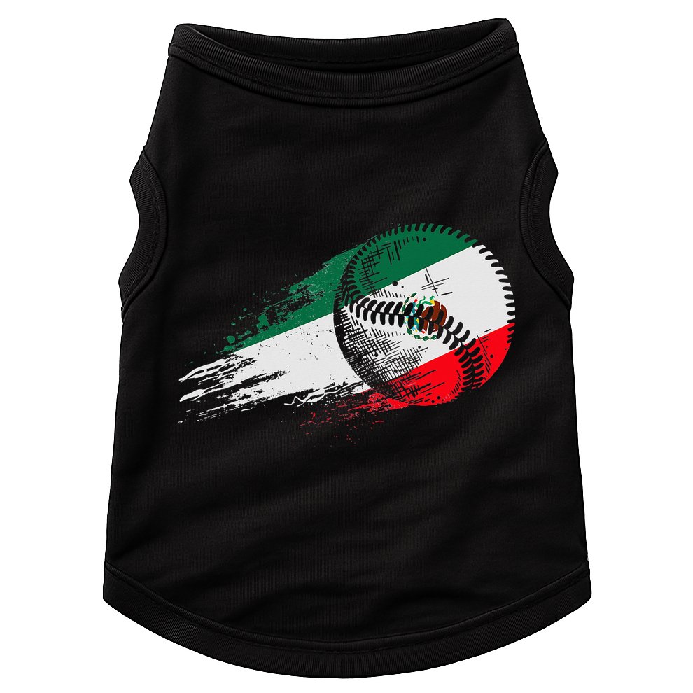 Mexican Baseball Player Mexico Flag Baseball Lover Doggie Tank