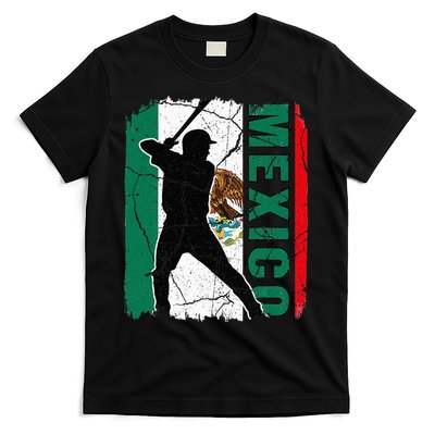 Mexican Baseball Player Mexico Flag Baseball Fans T-Shirt