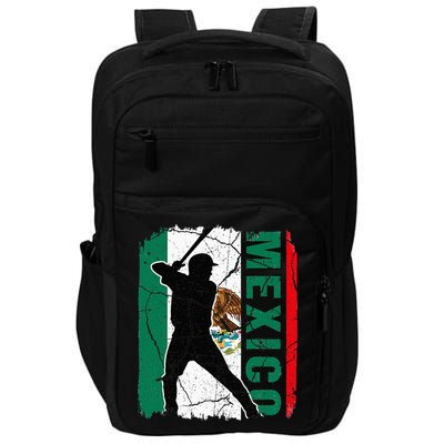 Mexican Baseball Player Mexico Flag Baseball Fans Impact Tech Backpack