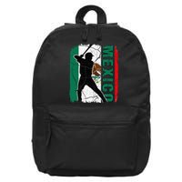 Mexican Baseball Player Mexico Flag Baseball Fans 16 in Basic Backpack