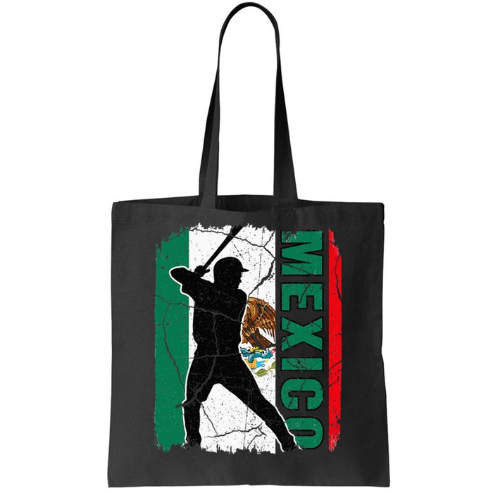 Mexican Baseball Player Mexico Flag Baseball Fans Tote Bag