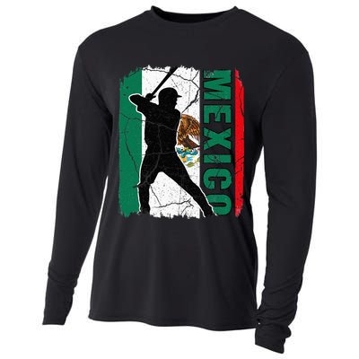 Mexican Baseball Player Mexico Flag Baseball Fans Cooling Performance Long Sleeve Crew