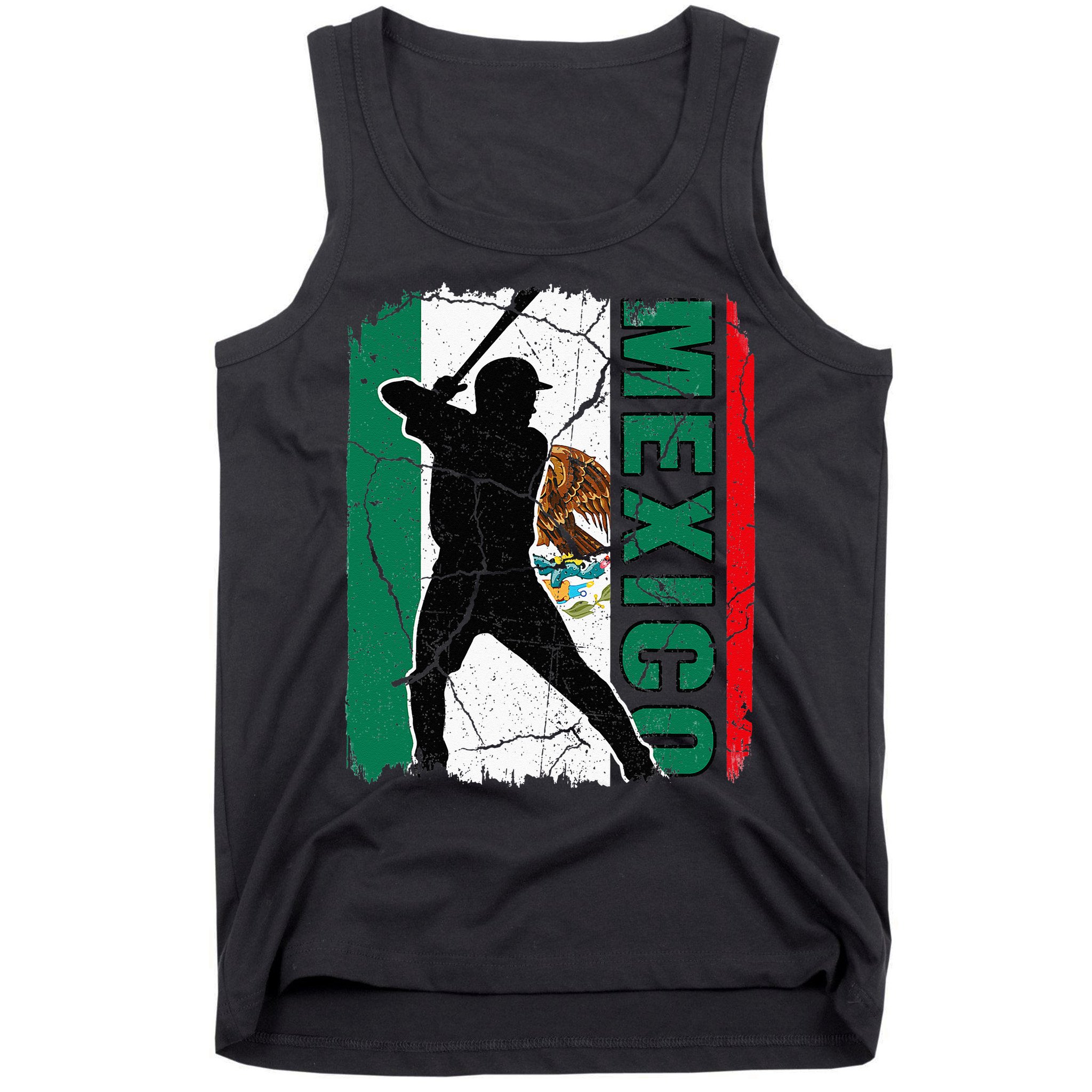 Mexican Baseball Player Mexico Flag Baseball Fans Tank Top