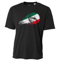 Mexican Baseball Player Mexico Flag Baseball Lover Cooling Performance Crew T-Shirt