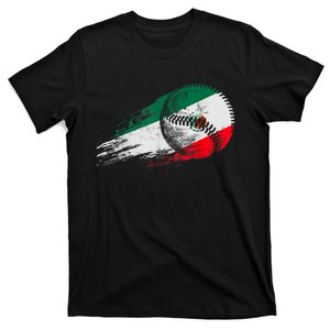 Mexican Baseball Player Mexico Flag Baseball Lover T-Shirt