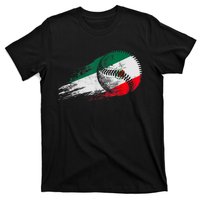 Mexican Baseball Player Mexico Flag Baseball Lover T-Shirt