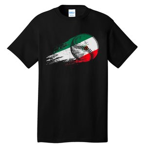 Mexican Baseball Player Mexico Flag Baseball Lover Tall T-Shirt