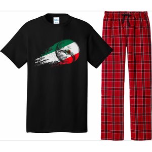 Mexican Baseball Player Mexico Flag Baseball Lover Pajama Set