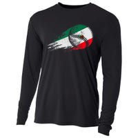 Mexican Baseball Player Mexico Flag Baseball Lover Cooling Performance Long Sleeve Crew