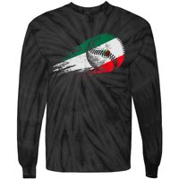 Mexican Baseball Player Mexico Flag Baseball Lover Tie-Dye Long Sleeve Shirt