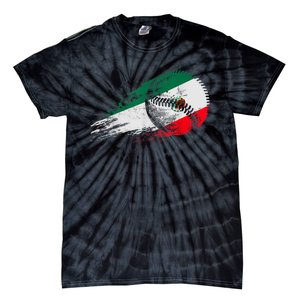 Mexican Baseball Player Mexico Flag Baseball Lover Tie-Dye T-Shirt