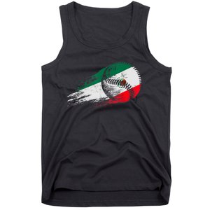 Mexican Baseball Player Mexico Flag Baseball Lover Tank Top