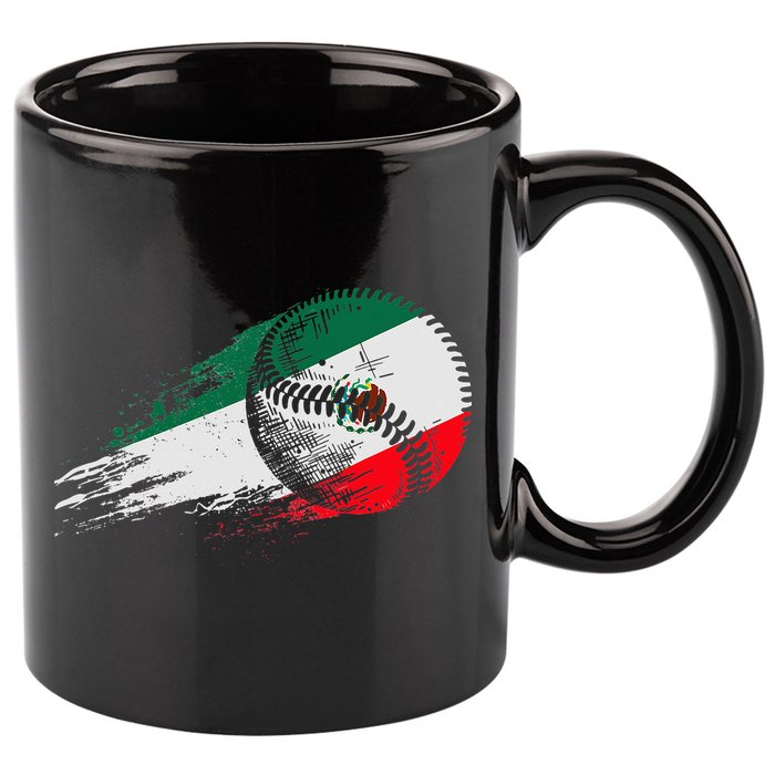 Mexican Baseball Player Mexico Flag Baseball Lover 11oz C Handle Ceramic Mug