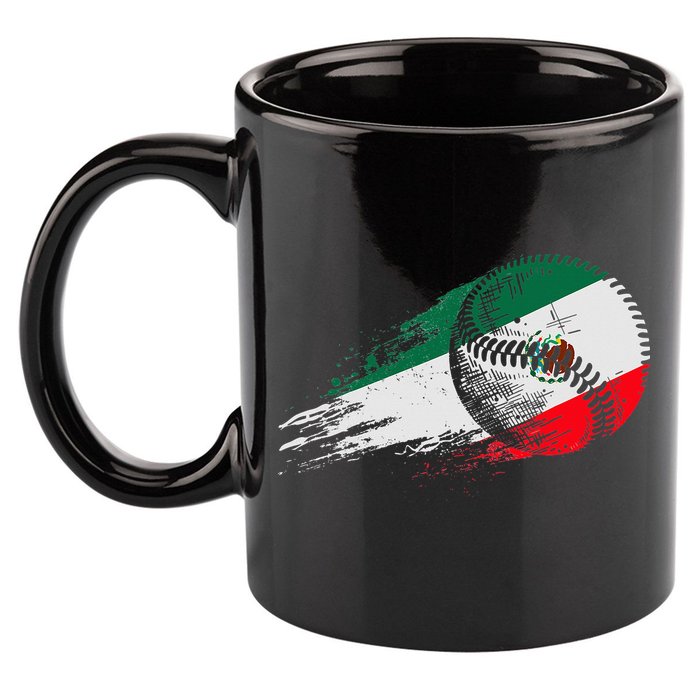 Mexican Baseball Player Mexico Flag Baseball Lover 11oz C Handle Ceramic Mug