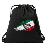 Mexican Baseball Player Mexico Flag Baseball Lover Drawstring Bag