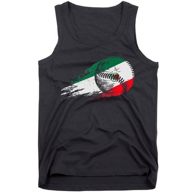 Mexican Baseball Player Mexico Flag Baseball Lover Tank Top