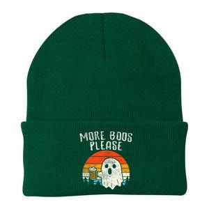 More Boos Please Ghost Beer Retro Halloween Drinking Men Knit Cap Winter Beanie