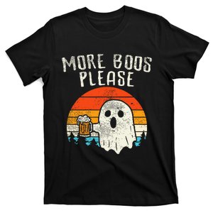 More Boos Please Ghost Beer Retro Halloween Drinking Men T-Shirt