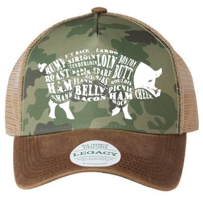 Men BBQs Pig Cuts Barbecue And Grilling Legacy Tie Dye Trucker Hat