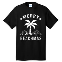 Merry Beachmas Palm Tree Beach Christmas Tall T-Shirt