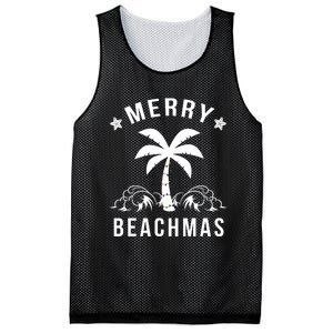 Merry Beachmas Palm Tree Beach Christmas Mesh Reversible Basketball Jersey Tank