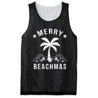 Merry Beachmas Palm Tree Beach Christmas Mesh Reversible Basketball Jersey Tank